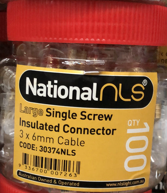 Screw Connector Large - Single - 30374NLS - ARCK Electrical Wholesale Supplies