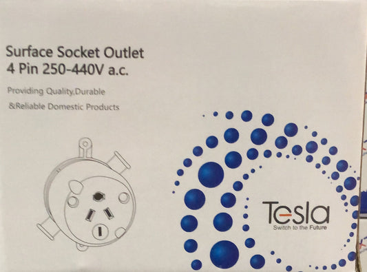 Single surface socket 4 pin 10 - SS/CS440 - ARCK Electrical Wholesale Supplies