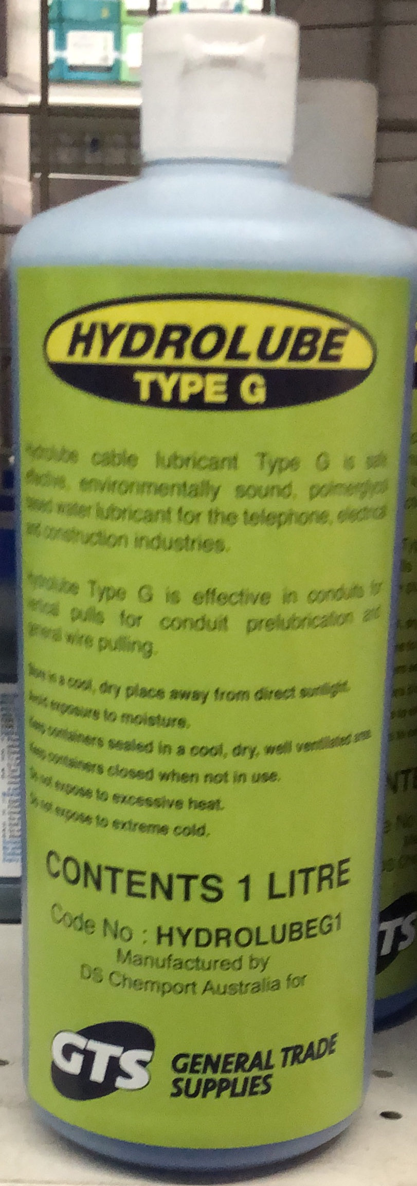 Cable Lube Blue Liquid 1 Litre - HYDROLUBEG1 - ARCK Electrical Wholesale Supplies