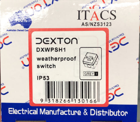 Dexton One Gang Weatherproof S - DXWPSH1 - ARCK Electrical Wholesale Supplies