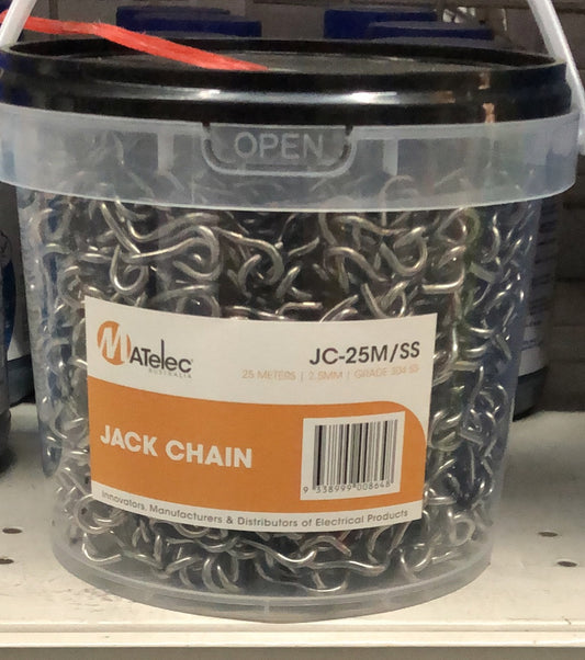 Jack Chain Single Link 25m - JC-25M - ARCK Electrical Wholesale Supplies