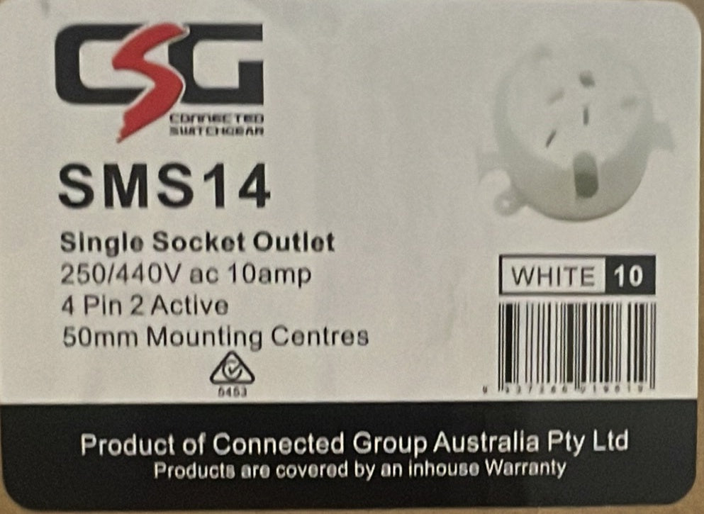 Surface Socket Outlet 4 Pin wi - SMS14