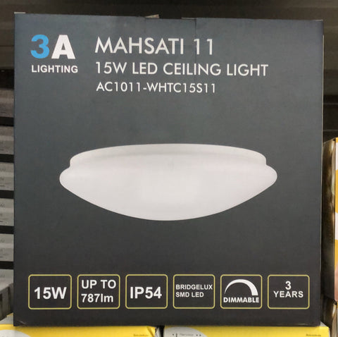 15w LED Oyster Light (TRI-COLOUR) - AC1011-LED-15W - ARCK Electrical Wholesale Supplies