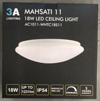 18w LED Oyster Light (TRI-COLOUR) - AC1011-LED-18W