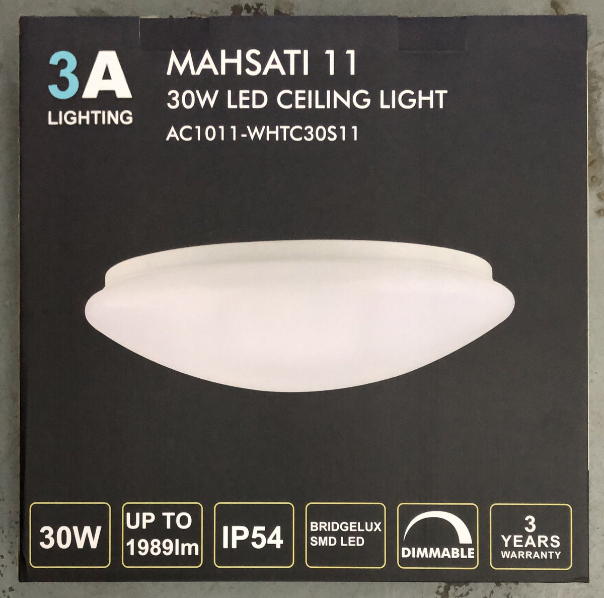 30w LED Oyster Light (TRI COLOUR) - AC1011-LED-30W - ARCK Electrical Wholesale Supplies