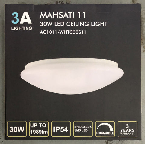 30w LED Oyster Light (TRI COLOUR) - AC1011-LED-30W - ARCK Electrical Wholesale Supplies