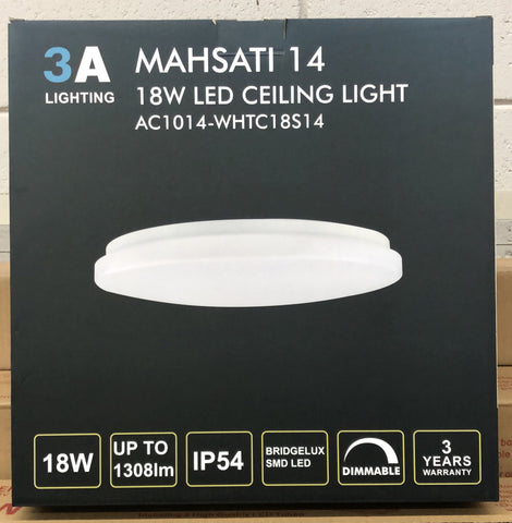 SLIM 18W LED OYSTER LIGHT (TRI COLOUR) - AC1014/18W/TC - ARCK Electrical Wholesale Supplies