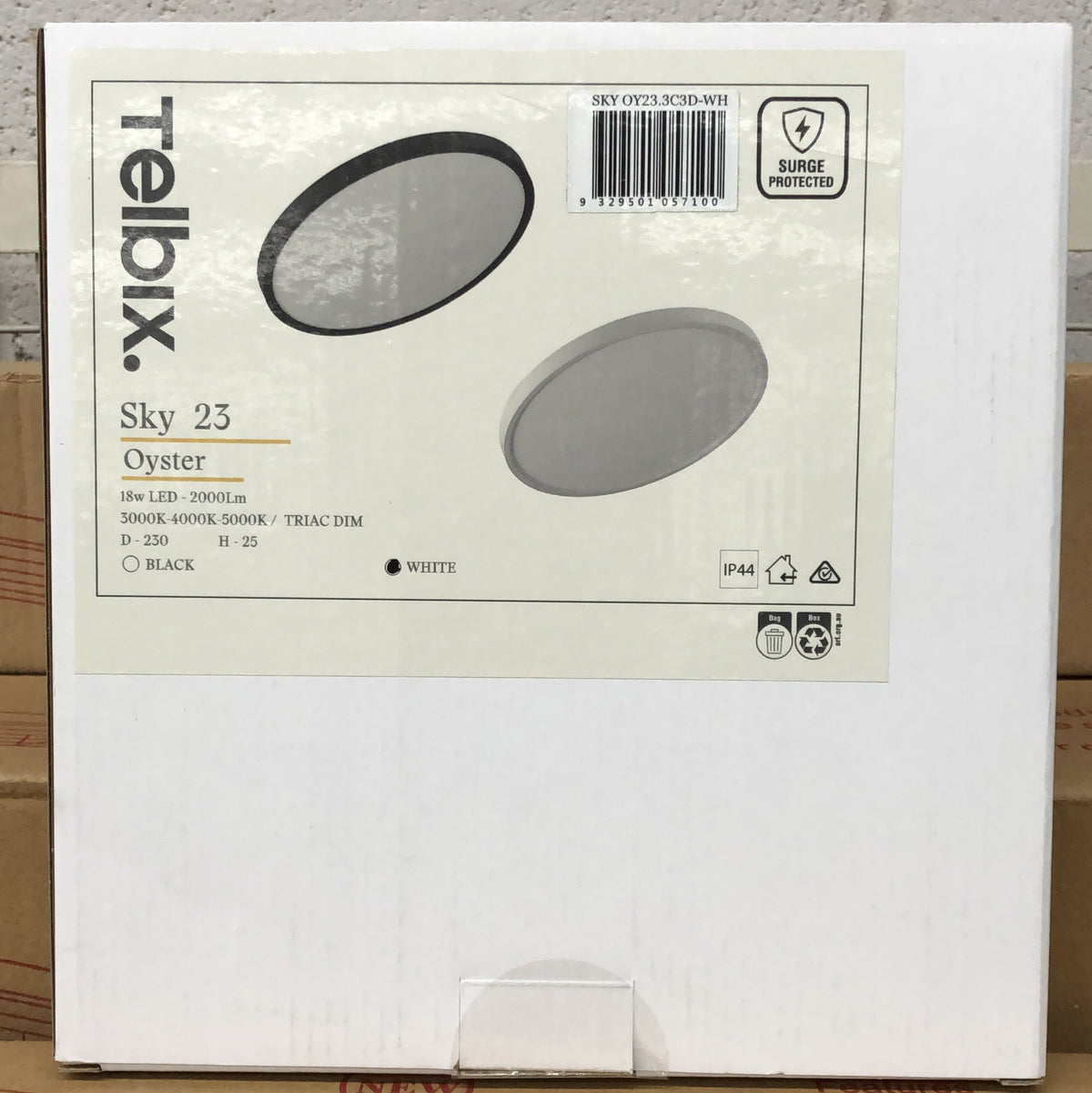 Sky 23 Round Oyster - SKY-OY23.3C3D-WH