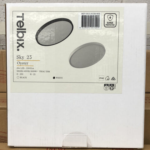 Sky 23 Round Oyster - SKY-OY23.3C3D-WH