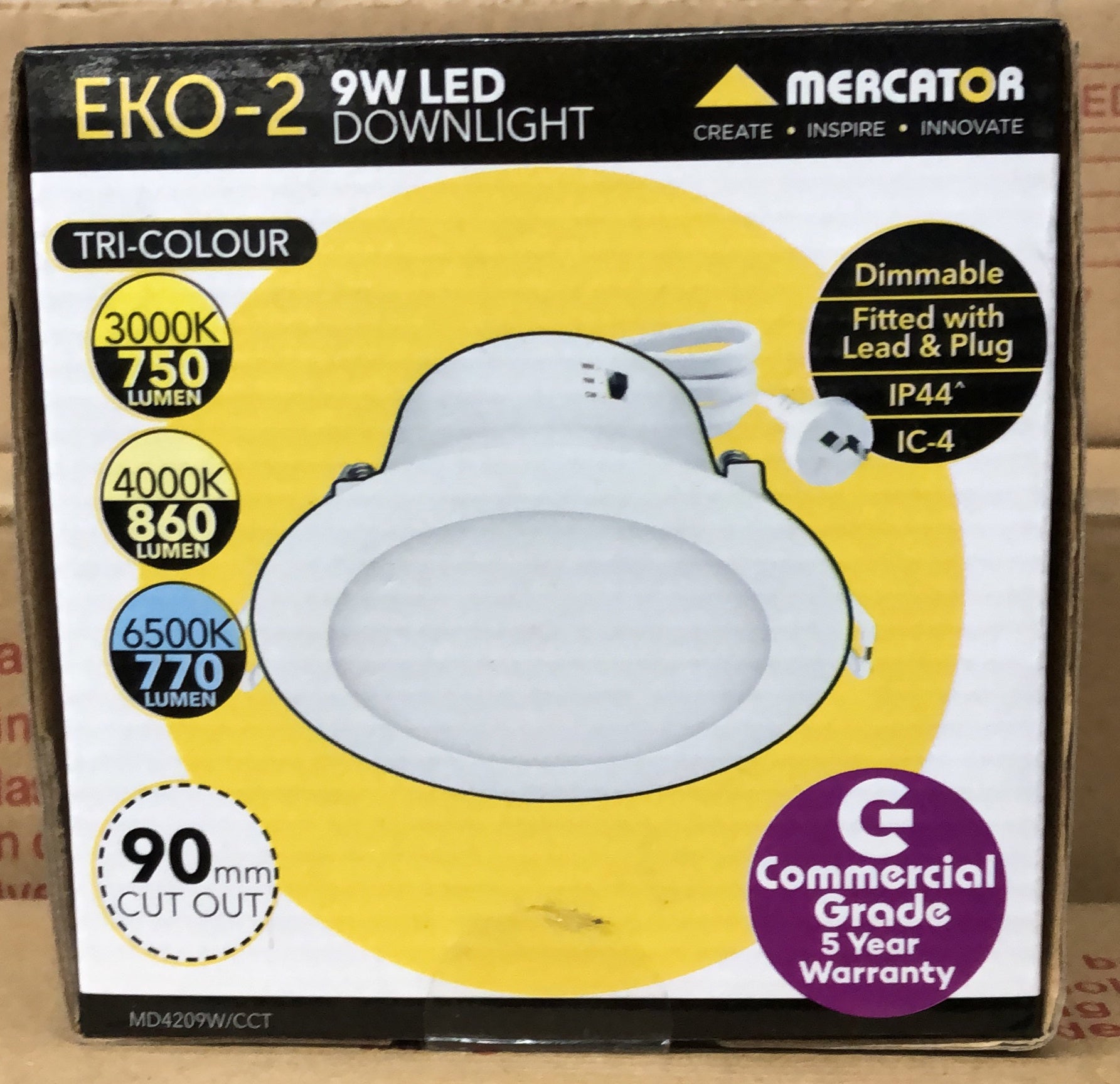 Eko LED Downlight CCT 9w in White - MD4209W-CCT - ARCK Electrical Wholesale Supplies