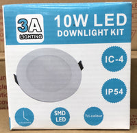 10W LOW PROFILE DOWNLIGHT (TRICOLOUR) - DL1071/WH/TC