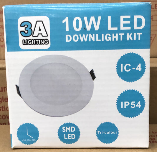 10W LOW PROFILE DOWNLIGHT (TRICOLOUR) - DL1071/WH/TC - ARCK Electrical Wholesale Supplies