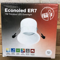 Trend Econoled ER7 7W Tri-colur Recessed COB LED Downlight - ER7-TRI-W-LT