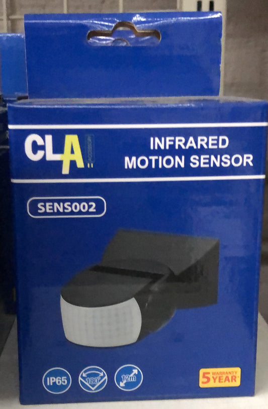 Infrared Motion Sensor Black 180D - SENS002