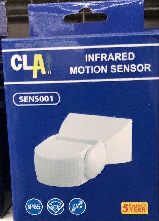 Infrared Motion Sensor White 180D - SENS001 - ARCK Electrical Wholesale Supplies