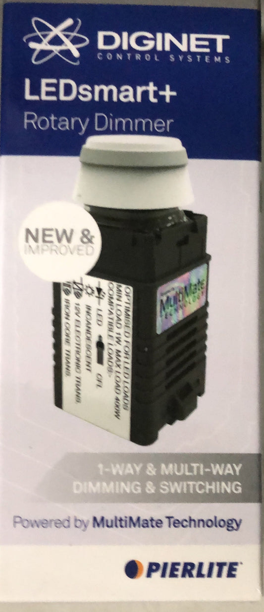 Diginet 400 Watt LEDSMART MultiMate Programmable Rotary Dimmer With Tap ON/OFF Function - MMDM/RT