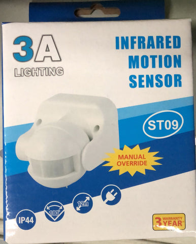 3A Lighting Infrared Motion Sensor - ST09-WH - ARCK Electrical Wholesale Supplies