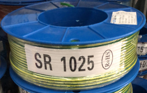 2.5mm RED - Building Wire 100 Metres - SR1025-GREEN/YELLOW - Pick Up Only