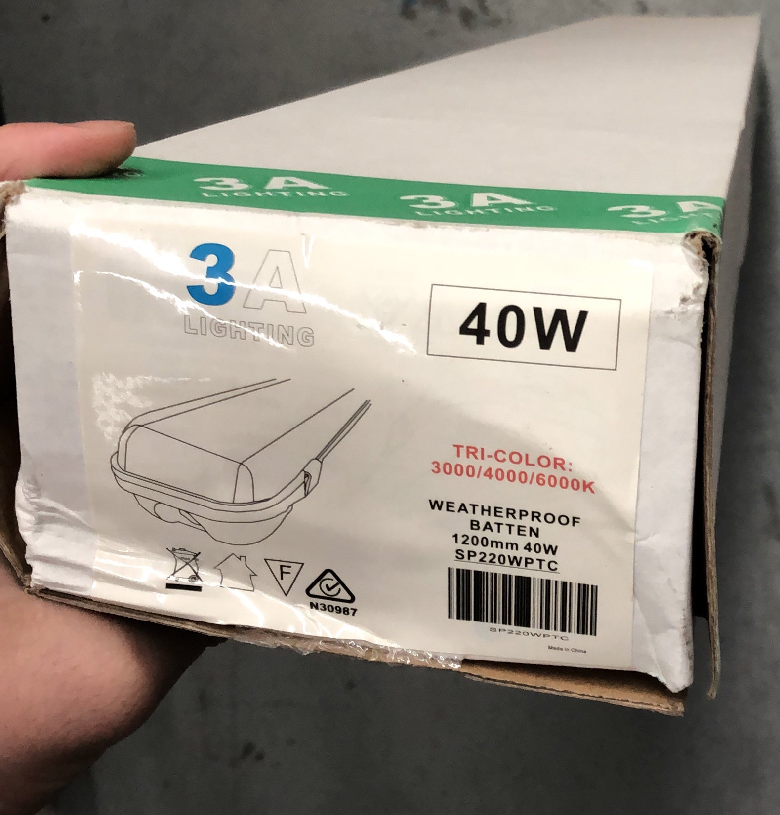 LED Batten Light L1,200mm White 3CCT 40W -  SP220WPTC - ARCK Electrical Wholesale Supplies