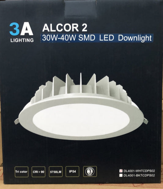 30W&40W SWITCHABLE RECESSED WH - DL4001WH/CCT - ARCK Electrical Wholesale Supplies