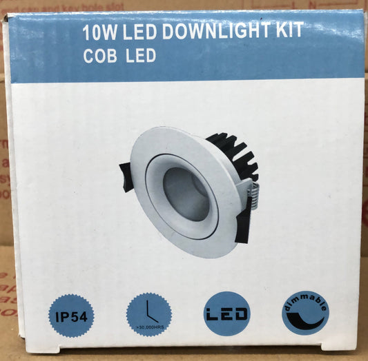 LED Downlight kit 10W COB (3000k or 4000k) - DL9411/WH/NW - ARCK Electrical Wholesale Supplies