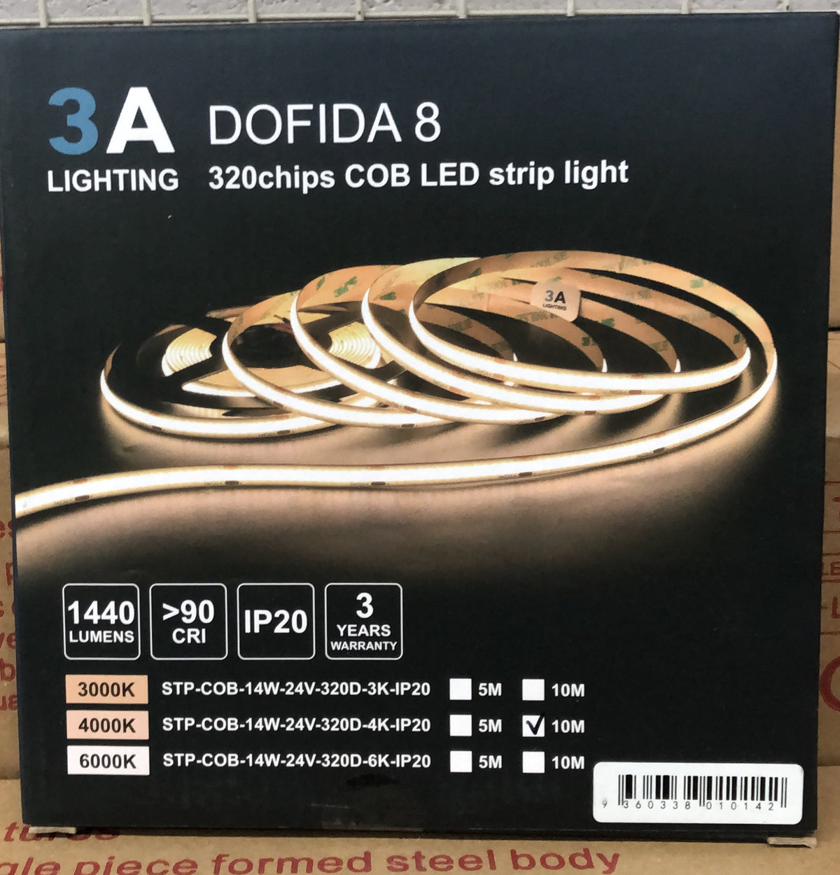 Strip Light Dotless 14W 4000k 10M - STP-COB-14W-24V-320D-4K-IP20-10M - ARCK Electrical Wholesale Supplies