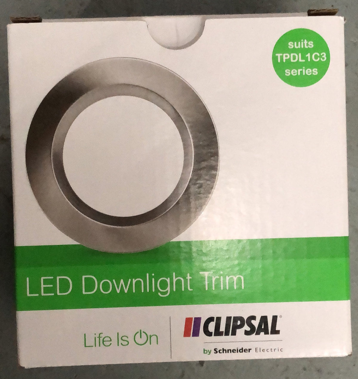 Clipsal Downlight Trim Brushed Chrome - TPDL1T3BC - ARCK Electrical Wholesale Supplies