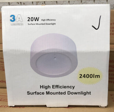 3A 20W LED Surface Mounted Dow - DL20096/20W/WH/TC - ARCK Electrical Wholesale Supplies