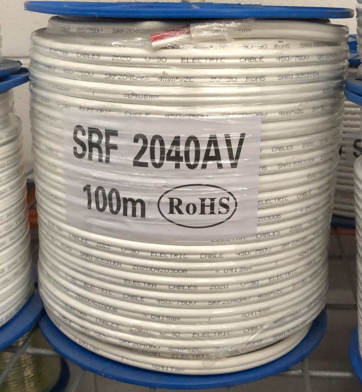 4mm Twin Active - Red and White 100 Metres - SRF2040AV - Pick Up Only