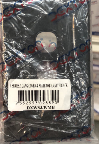 Dexton Standard 3 Gang Cover & - DXWS3/P/MB - ARCK Electrical Wholesale Supplies