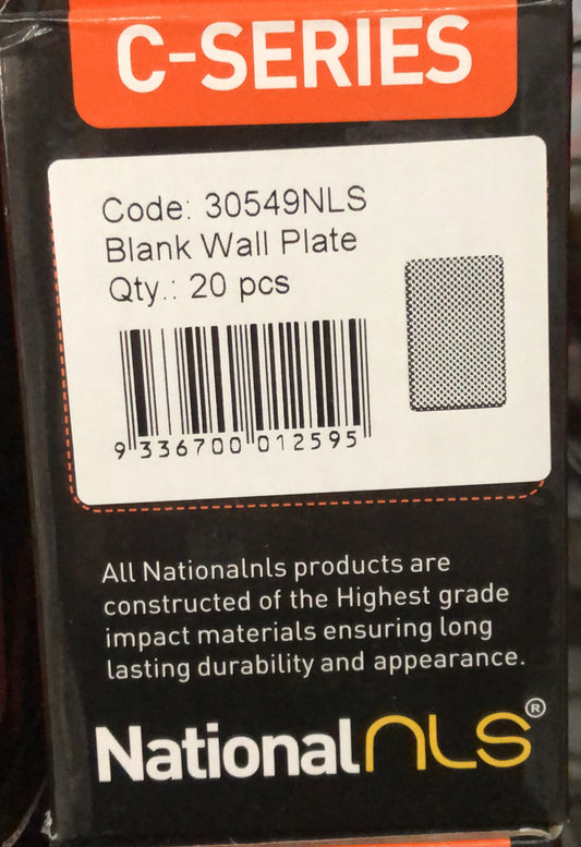 Blank Plate 'C' Series - White - 30549NLS