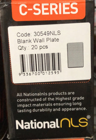 Blank Plate 'C' Series - White - 30549NLS