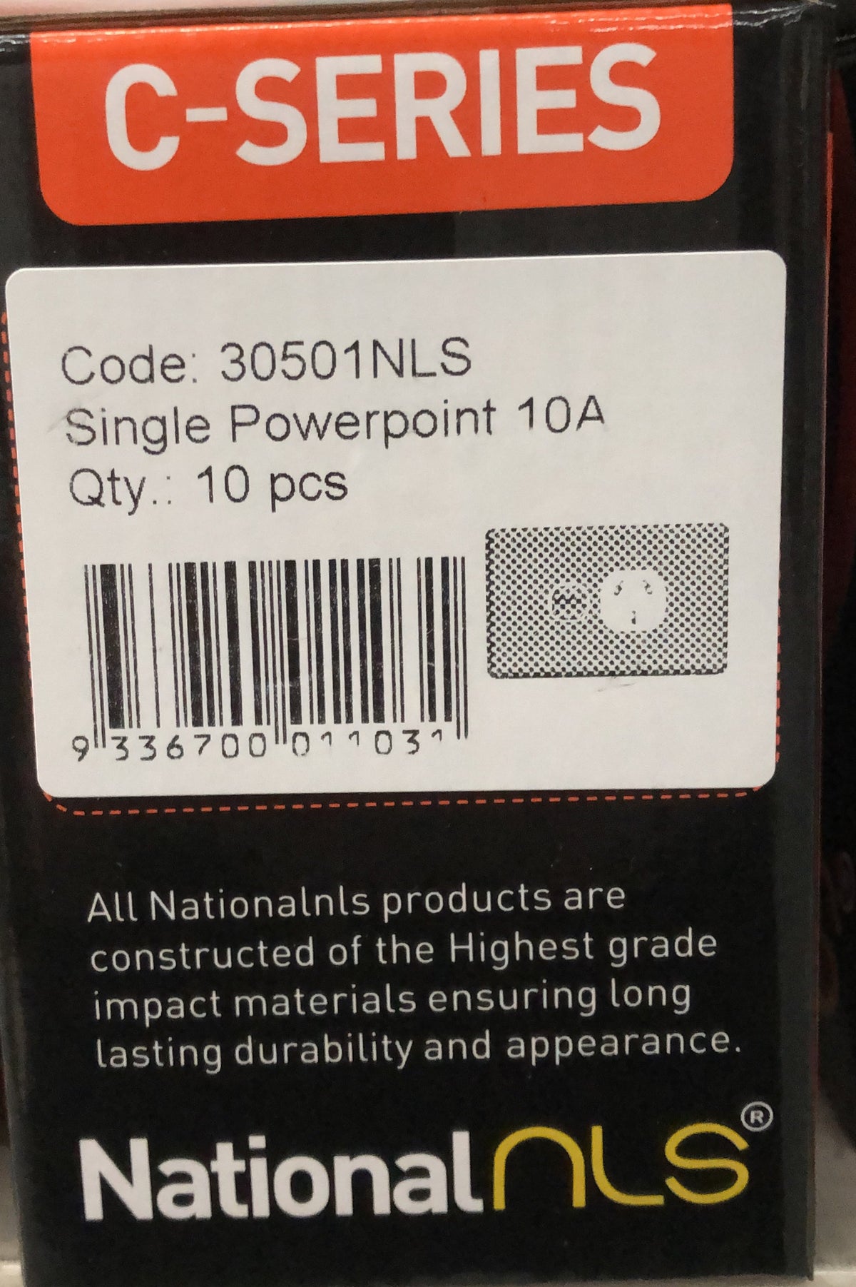NLS SINGLE POWER POINT 10 AMP - 30501NLS