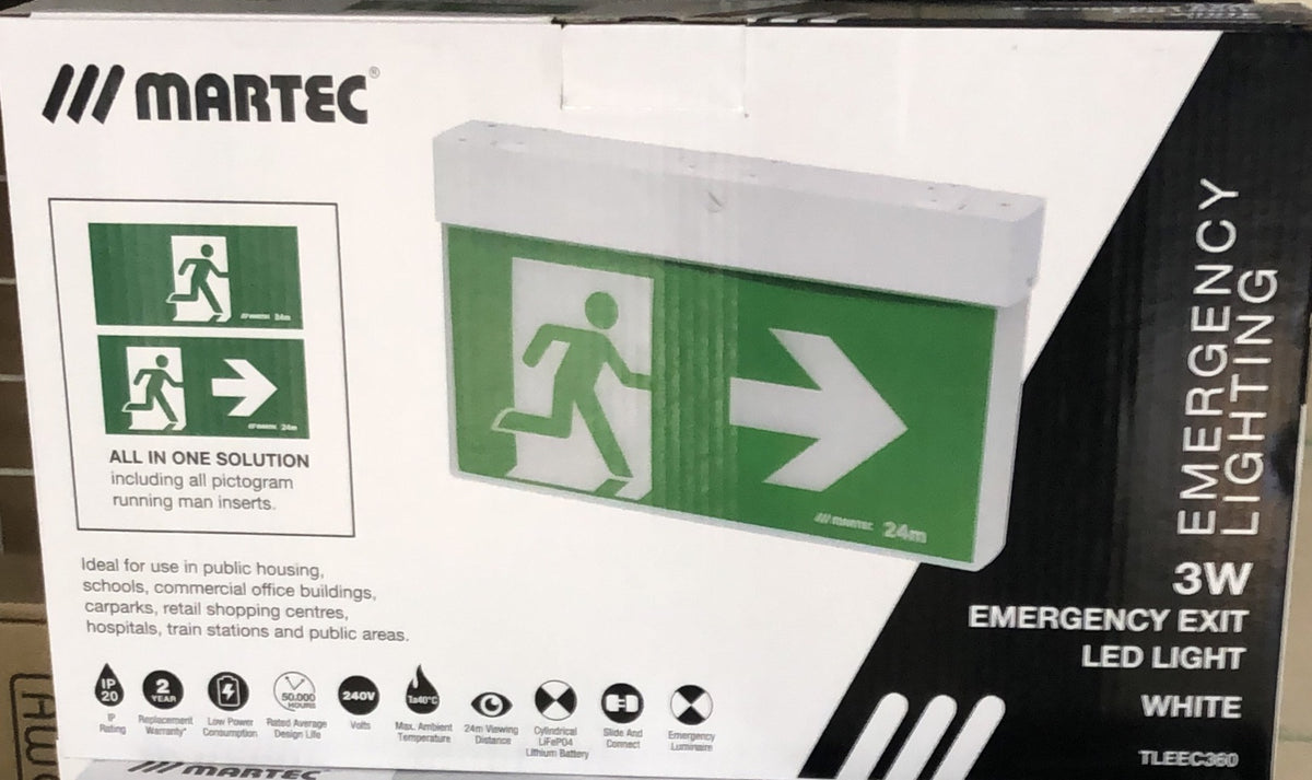 Martec Emergency LED Exit Ligh - TLEEC360 - ARCK Electrical Wholesale Supplies