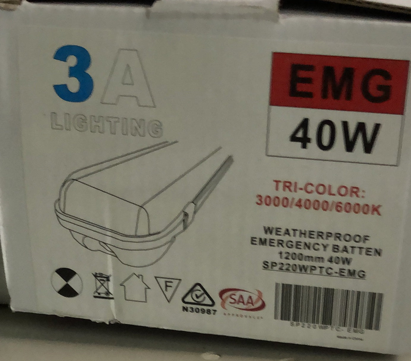 LED Emergency Batten 36W LED S - SP220WPTC-EMG - ARCK Electrical Wholesale Supplies
