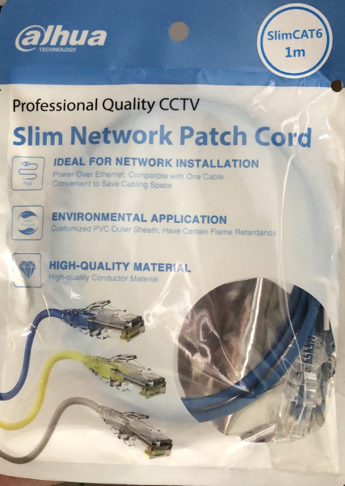 Dahua Slim Patch Lead 1m - DH-PFM972-6U-1-S - ARCK Electrical Wholesale Supplies