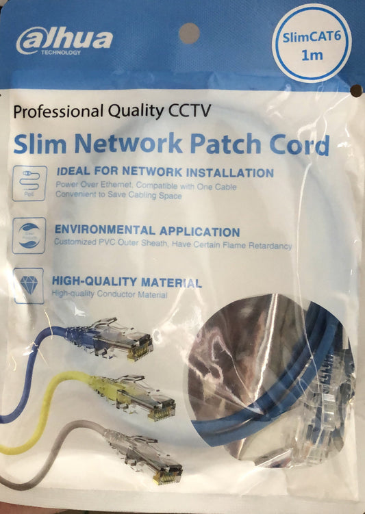 Dahua Slim Patch Lead 1m - DH-PFM972-6U-1-S - ARCK Electrical Wholesale Supplies