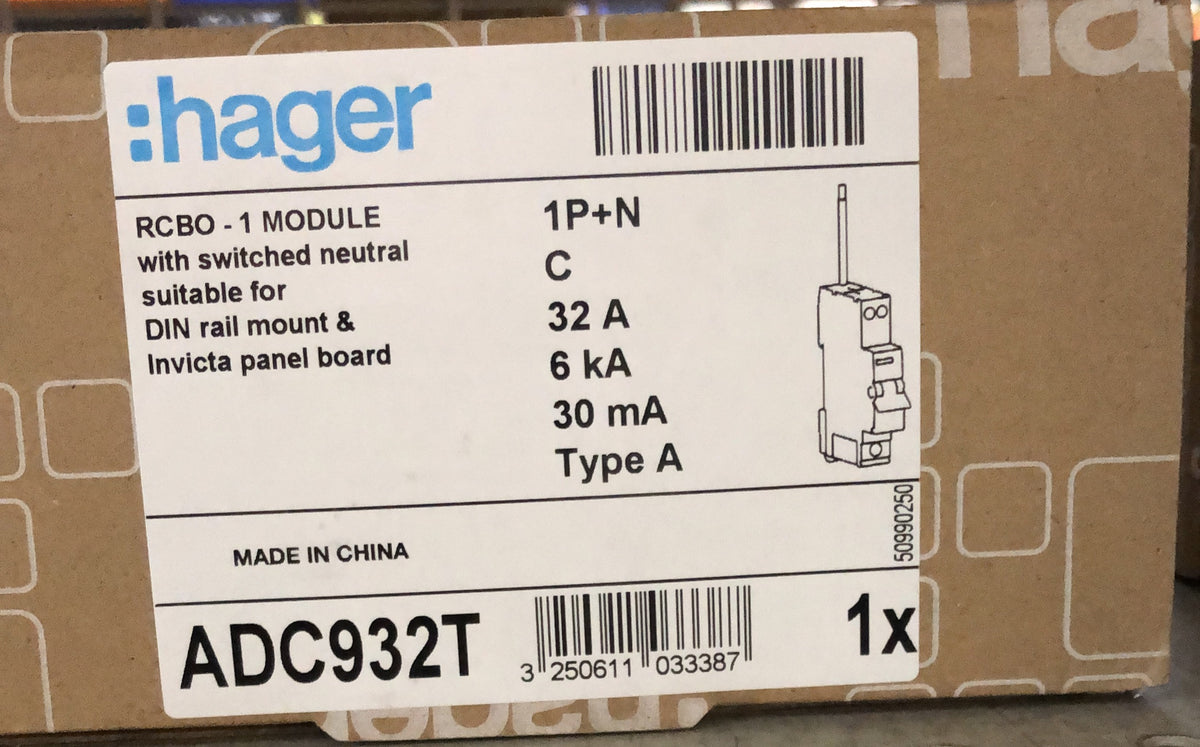 Hager 32 Amp Miniature Circuit - HAGADC932T