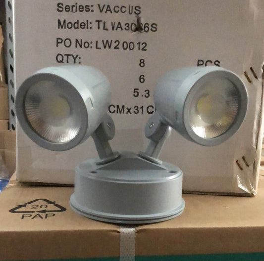 Vacus Double Spot L Sens- Grey - TLVA3026S - ARCK Electrical Wholesale Supplies