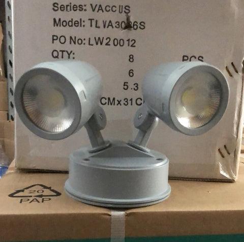 Vacus Double Spot L Sens- Grey - TLVA3026S - ARCK Electrical Wholesale Supplies
