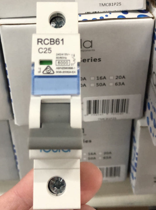 Tesla MCB 1 Pole 25A 6KA B Ser - TESTMCB1P25 - ARCK Electrical Wholesale Supplies
