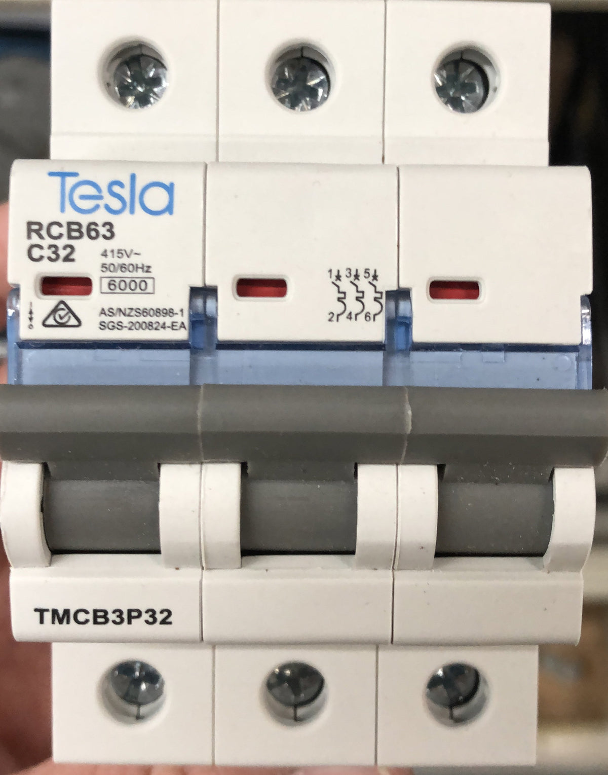 Tesla MCB 3 Pole 32A 6KA B Ser - TESTMCB3P32 - ARCK Electrical Wholesale Supplies