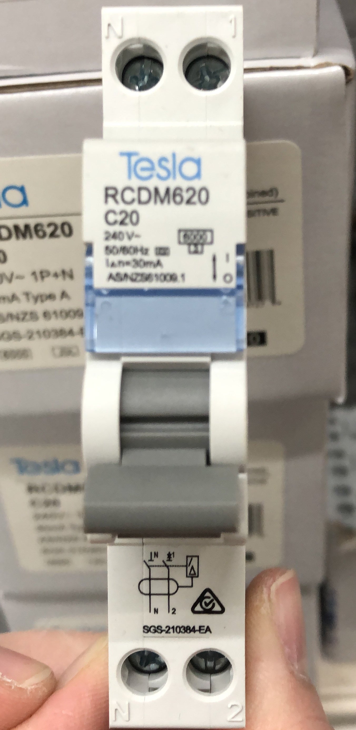 Tesla 1 Pole 20 Amp 6 kA 30 mA - TESRCDM620A - ARCK Electrical Wholesale Supplies