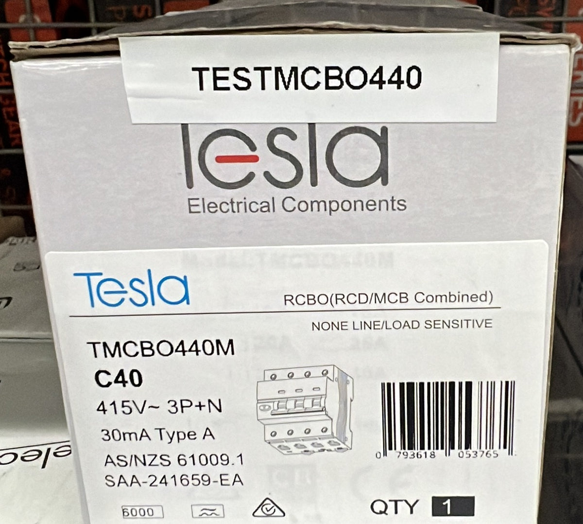 Tesla 40A 4 Pole RCBO Magnetic - TESTMCBO440M - ARCK Electrical Wholesale Supplies