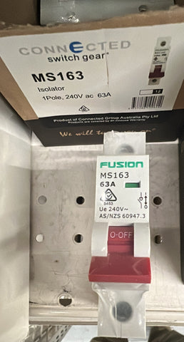 Main Switch Single Pole 240V A - MS163 - ARCK Electrical Wholesale Supplies