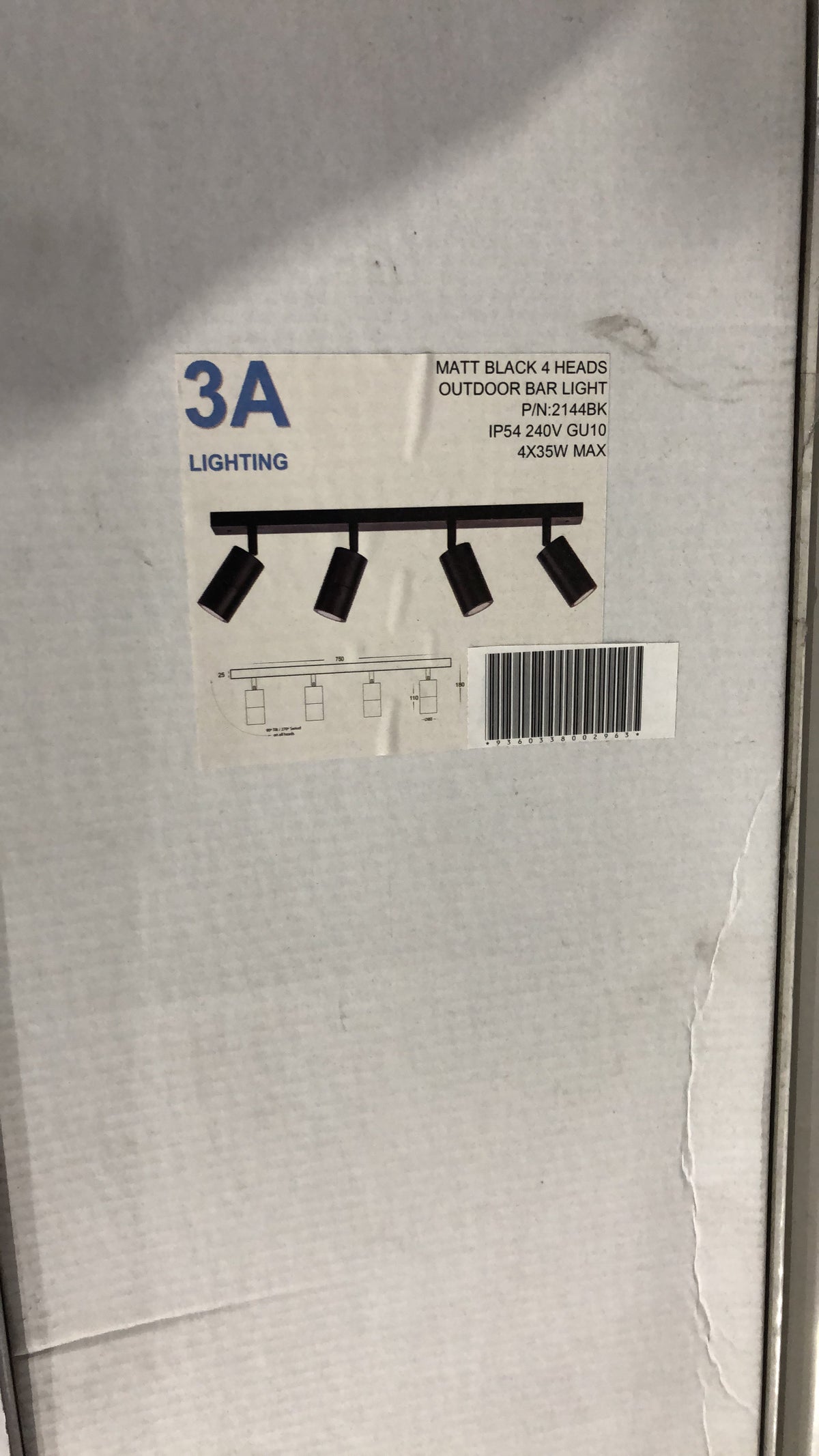 Exterior Wall Pillar Light Bla - 2144BK