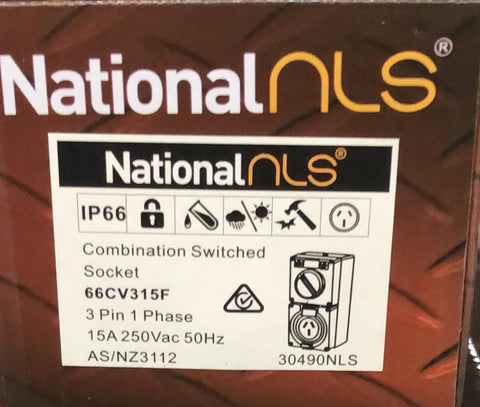 Combination Switched Sockets 6 - 30490NLS