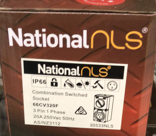 Combination Switch 3Pin Fl 20A - 30533NLS - ARCK Electrical Wholesale Supplies