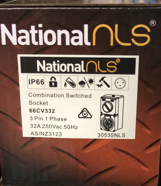 Combination Switch 3Pin rd 32A - 30535NLS - ARCK Electrical Wholesale Supplies