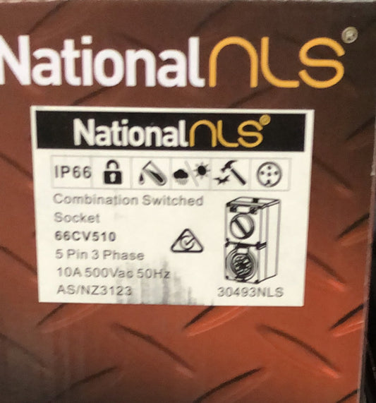 NLS 5 Pin 10A Switched Socket - 30493NLS